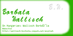 borbala wallisch business card